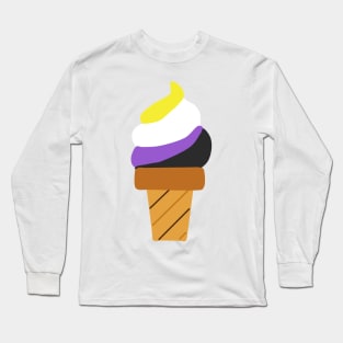 Non-Binary LGBT Pride Ice Cream Long Sleeve T-Shirt